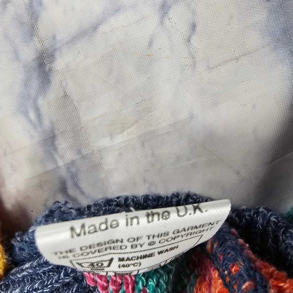 The Sweater Shop Knit Sweater Mens S/M Multicolor 90s Striped VINTAGE UK - Picture 14 of 16